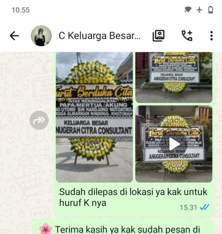 Pengiriman Papan Bunga Duka Gereja Santo Yakobus Kelapa Gading